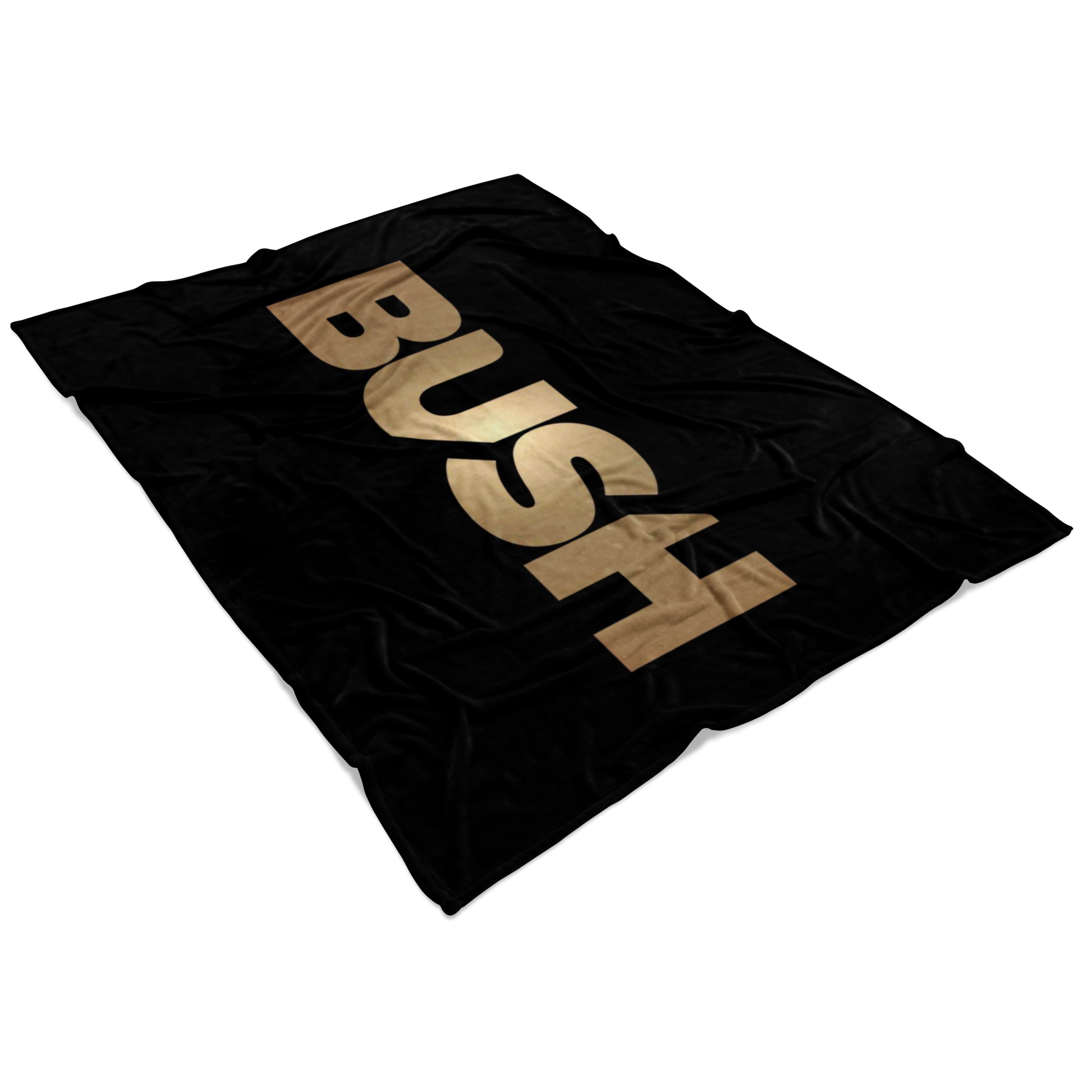 Gold Logo Black Fleece Blanket