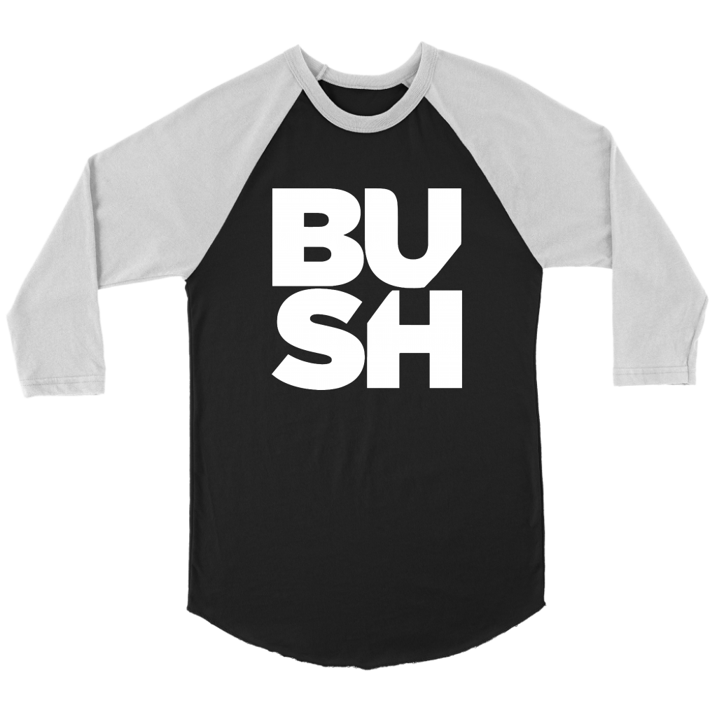 Stacked Logo Raglan Black