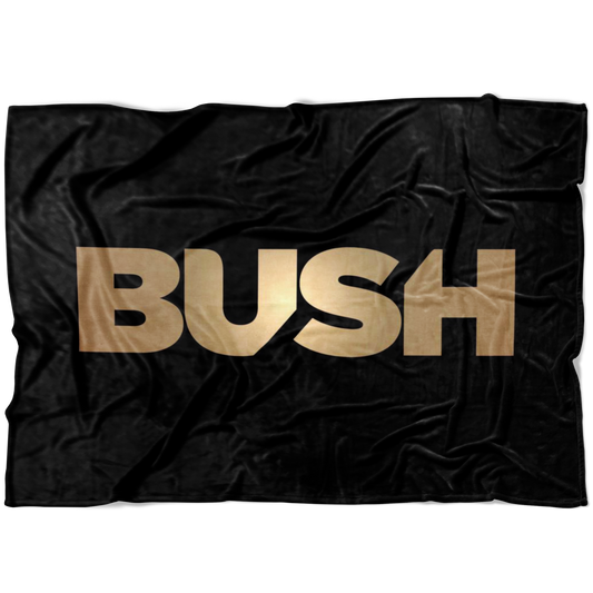 Gold Logo Black Fleece Blanket