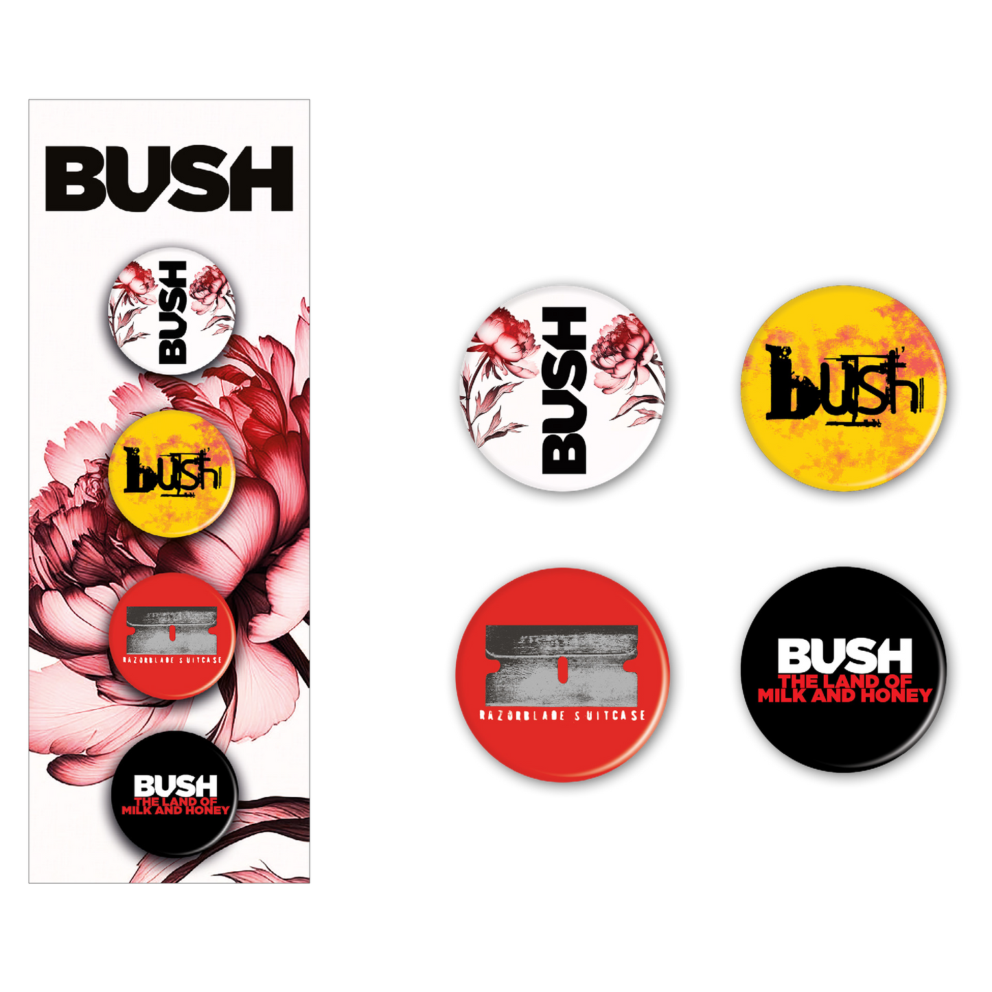 26 Button Badge Set